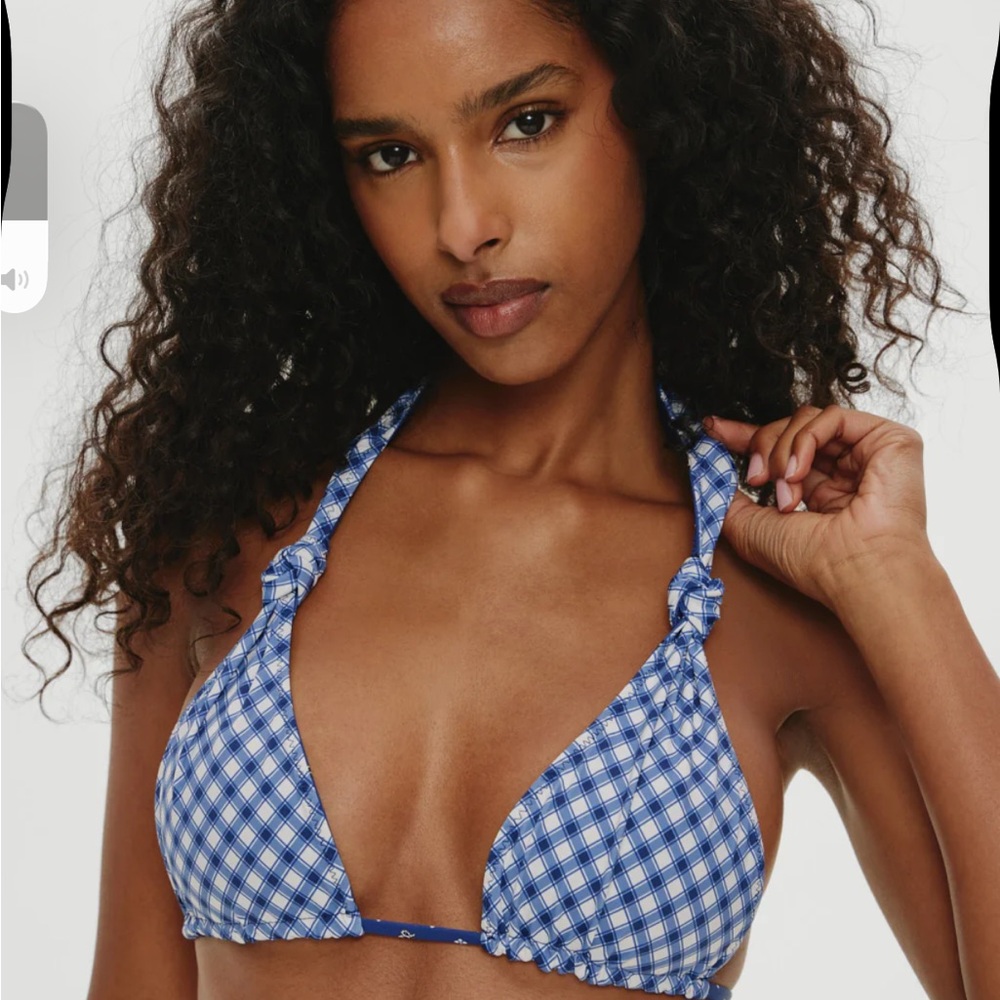 Frankie’s bikinis Kealy Reversible Halter Bikini Top and bottom new with tags